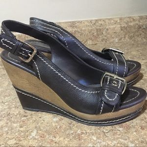 Brown wedges sandals ..